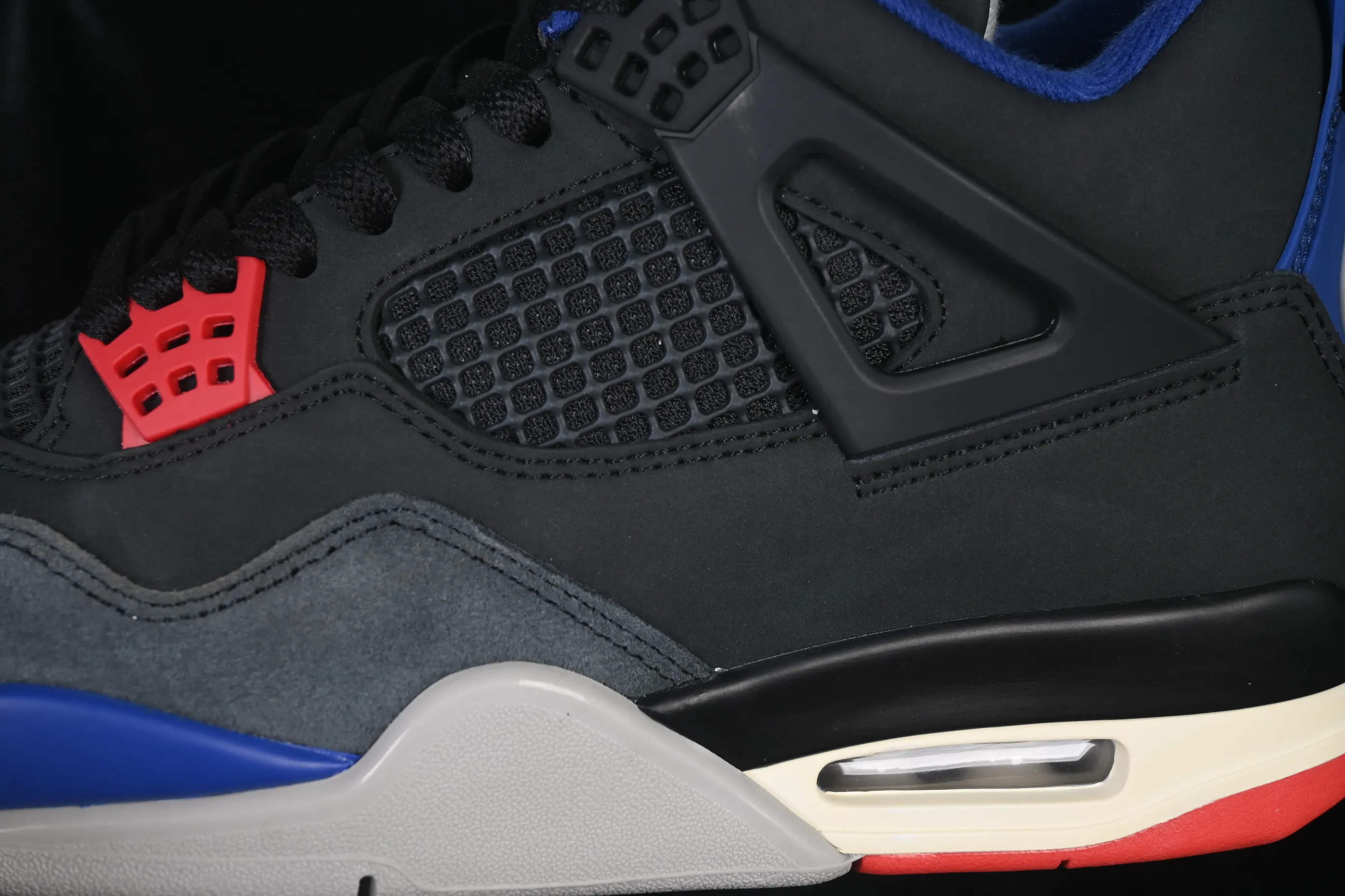 All categories Air Jordan Jordan series basketball shoes Air Jordan 4 X version Air Jordan 4 Retro "Lase" AJ4 Joe 4 black gray blue color FV5029-003